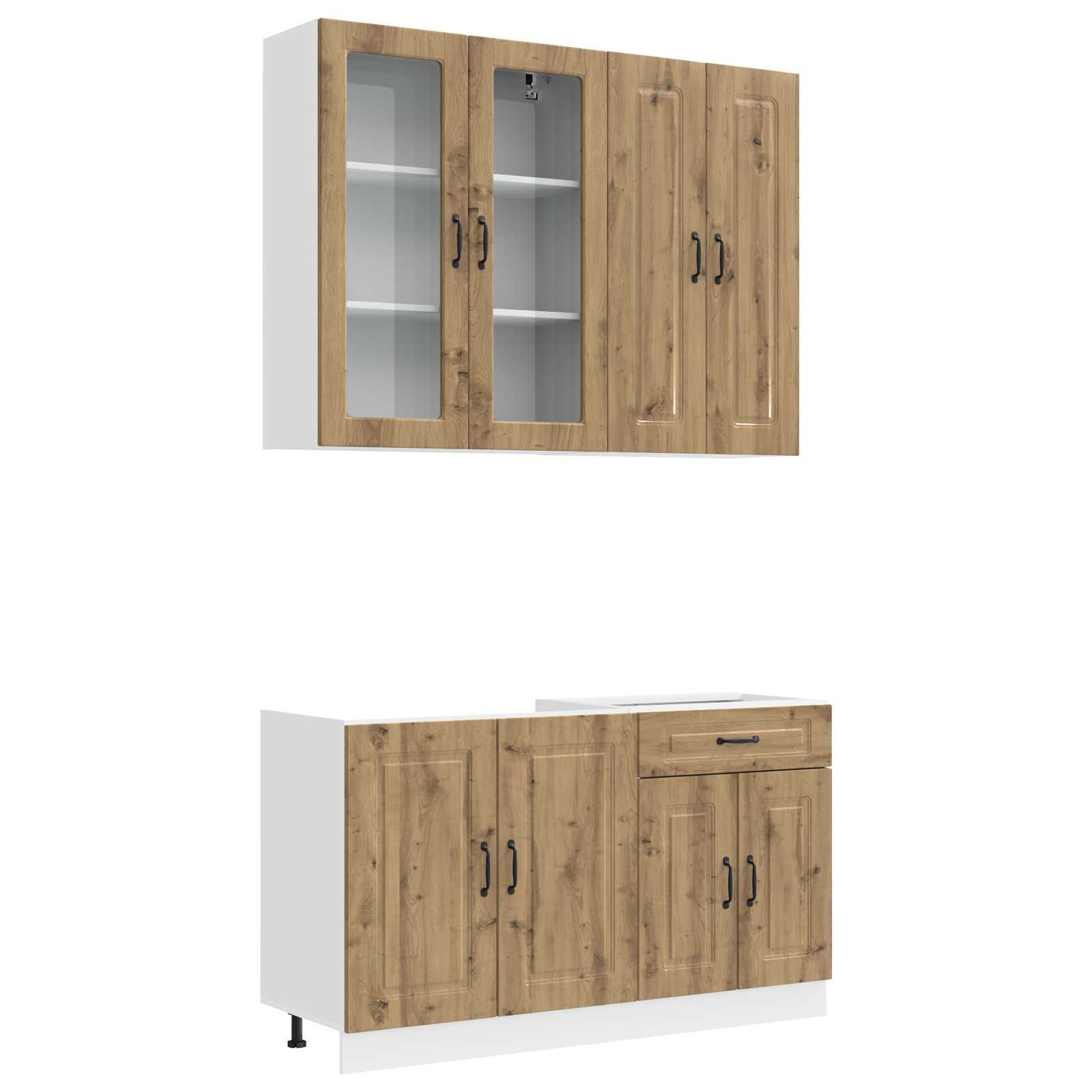 Μονάδα κουζίνας KALMAR 4 pcs Artisan Δρυς Επεξεργασμένο Ξύλο - Pakobazaar