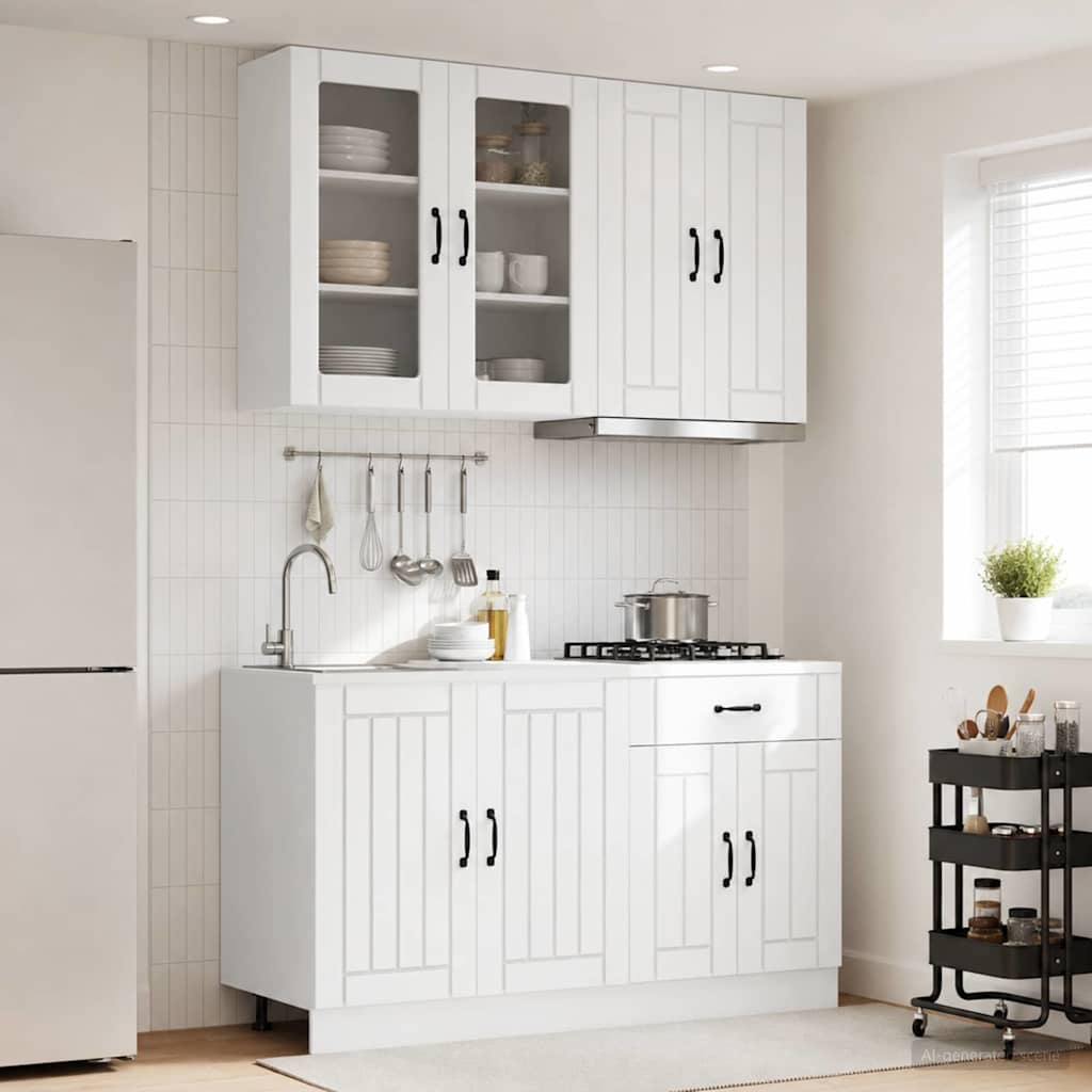 Μονάδα κουζίνας LUCCA 4 pcs Λευκό Επεξεργασμένο Ξύλο