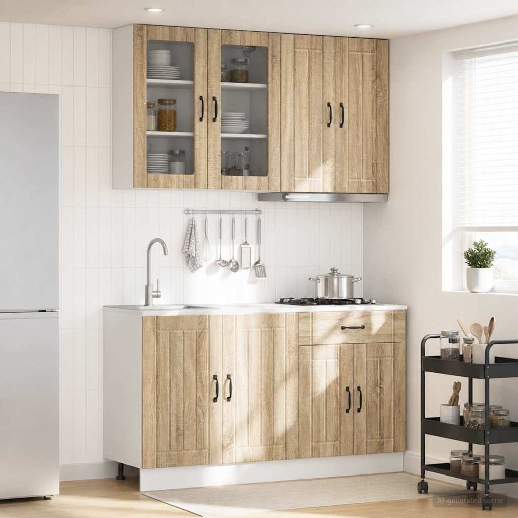 Μονάδα κουζίνας LUCCA 4 pcs Sonoma Δρυς Επεξεργασμένο Ξύλο - Pakobazaar