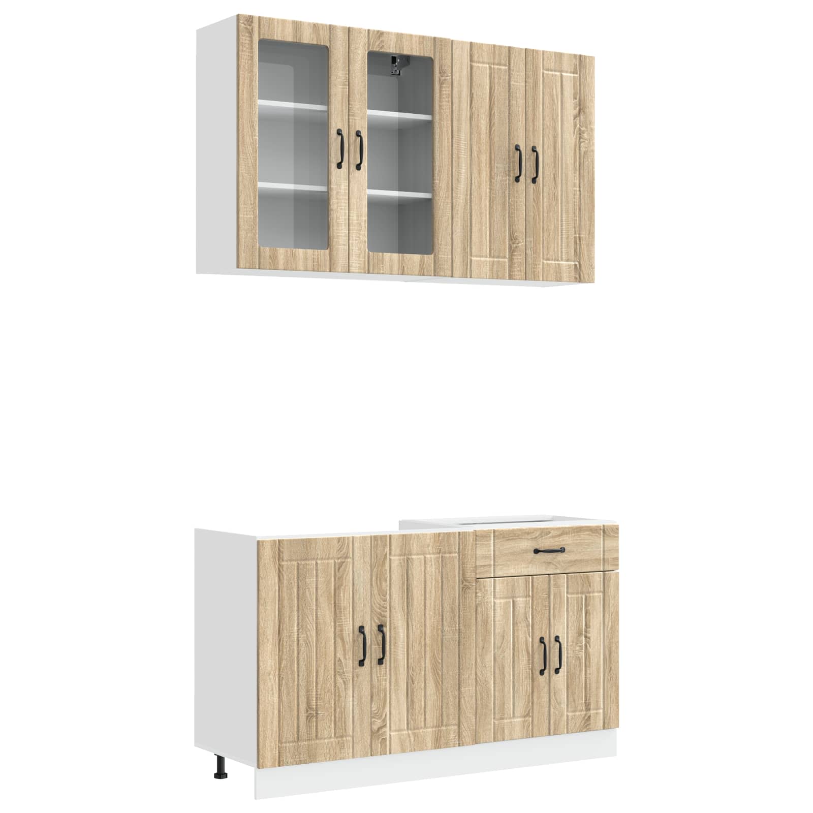 Μονάδα κουζίνας LUCCA 4 pcs Sonoma Δρυς Επεξεργασμένο Ξύλο - Pakobazaar