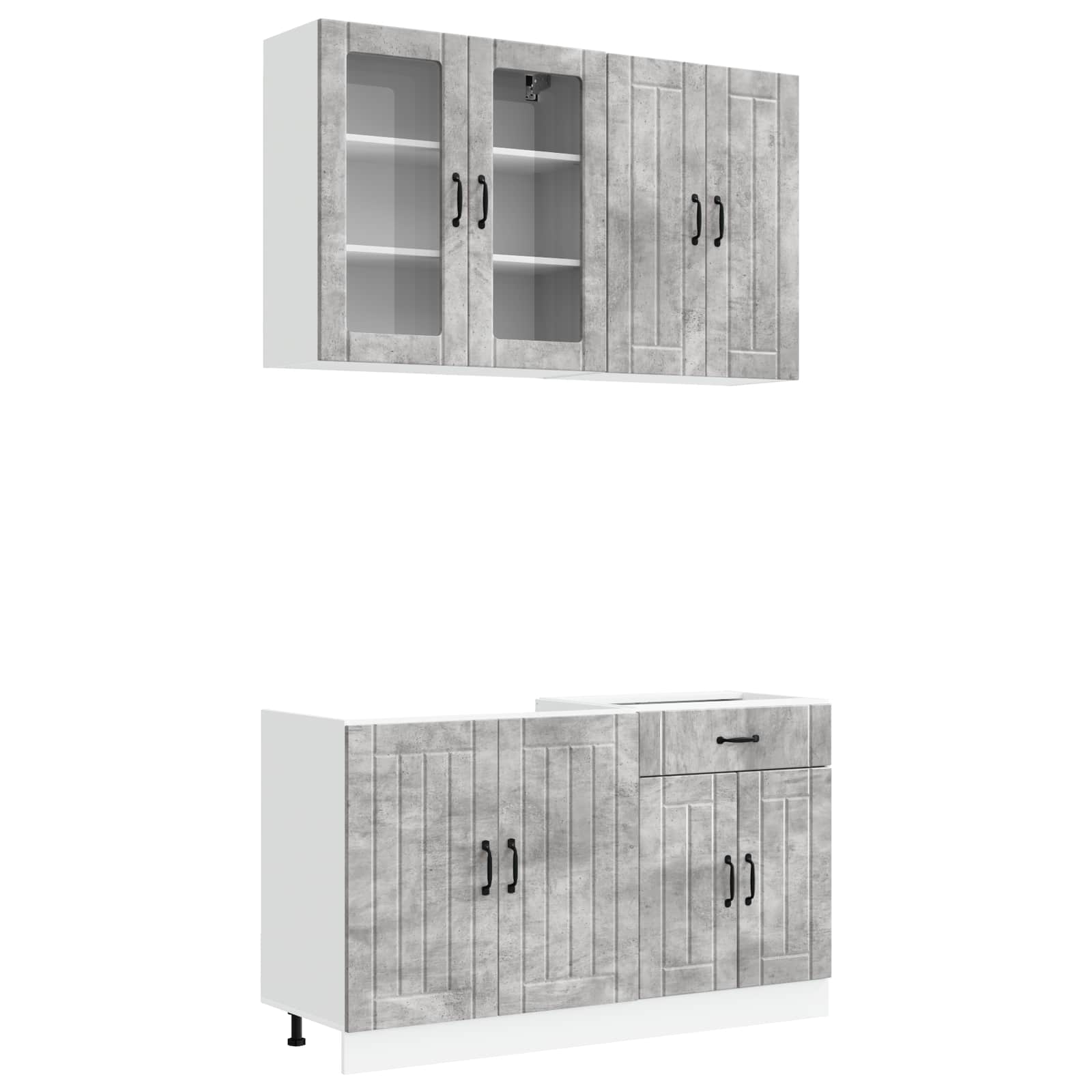 Μονάδα κουζίνας LUCCA 4 pcs Γκρι Σκυροδέματος - Pakobazaar