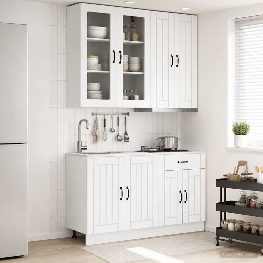 Μονάδα κουζίνας LUCCA 4 pcs Λευκό Επεξεργασμένο Ξύλο