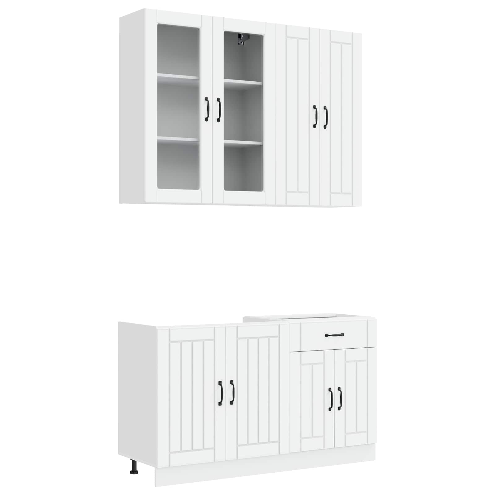 Μονάδα κουζίνας LUCCA 4 pcs Λευκό Επεξεργασμένο Ξύλο