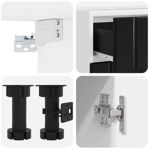 Μονάδα κουζίνας LUCCA 4 pcs Μαύρο Επεξεργασμένο Ξύλο - Pakobazaar
