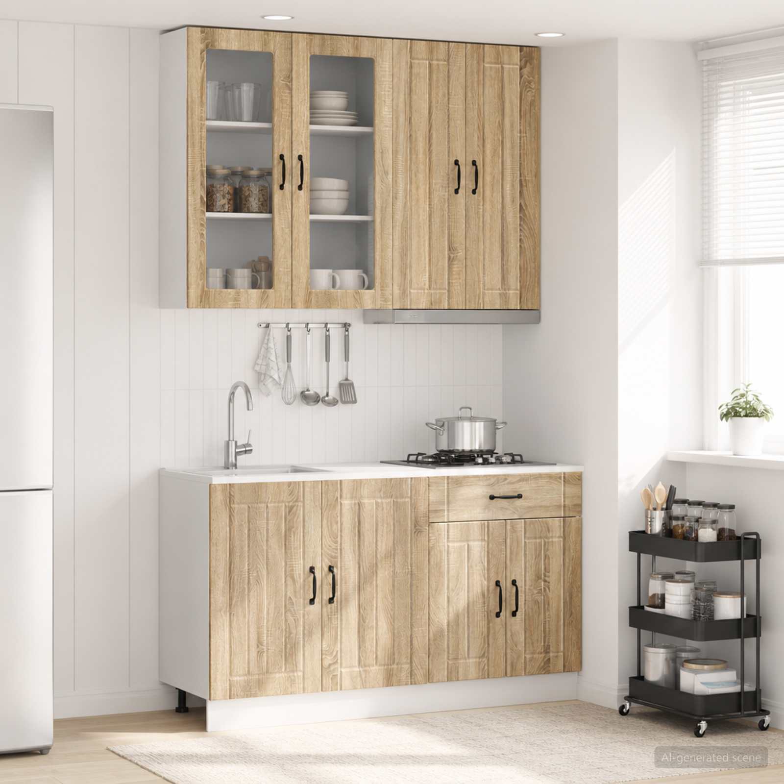 Μονάδα κουζίνας LUCCA 4 pcs Sonoma Δρυς Επεξεργασμένο Ξύλο