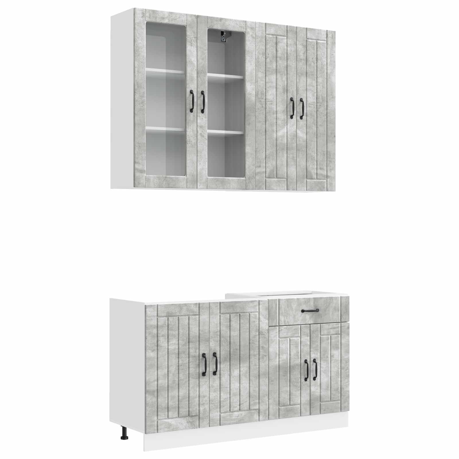 Μονάδα κουζίνας LUCCA 4 pcs Γκρι Σκυροδέματος