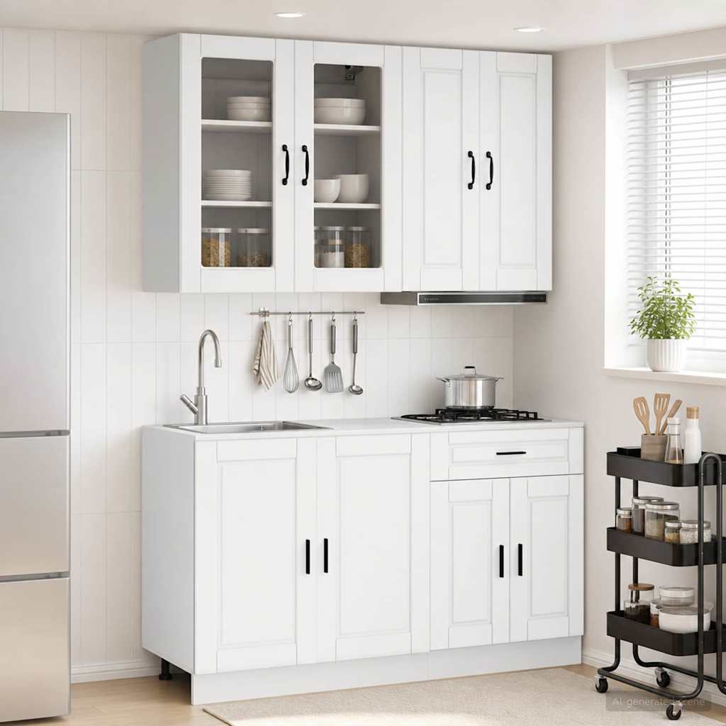 Μονάδα κουζίνας PORTO 4 pcs Λευκό Επεξεργασμένο Ξύλο