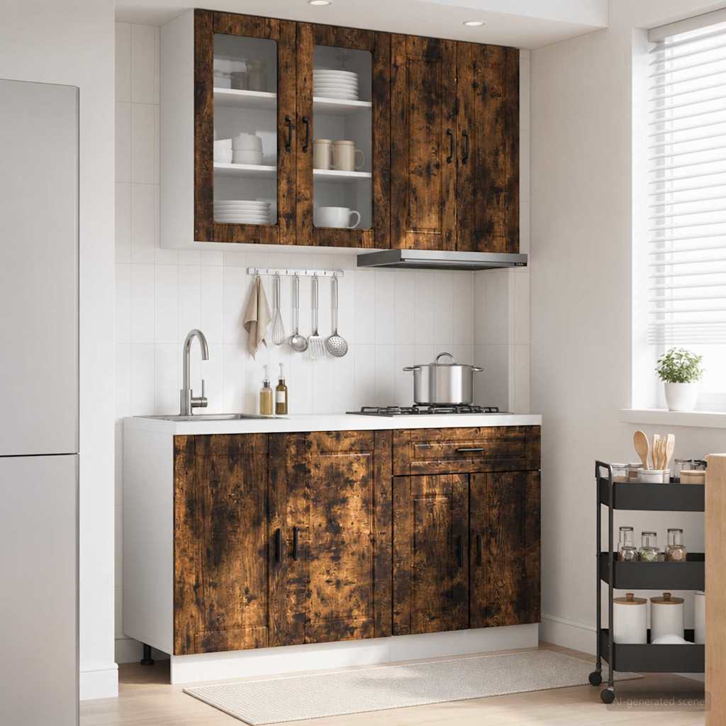 Μονάδα κουζίνας PORTO 4 pcs Καπνισμένο Ξύλο Δρυός - Pakobazaar