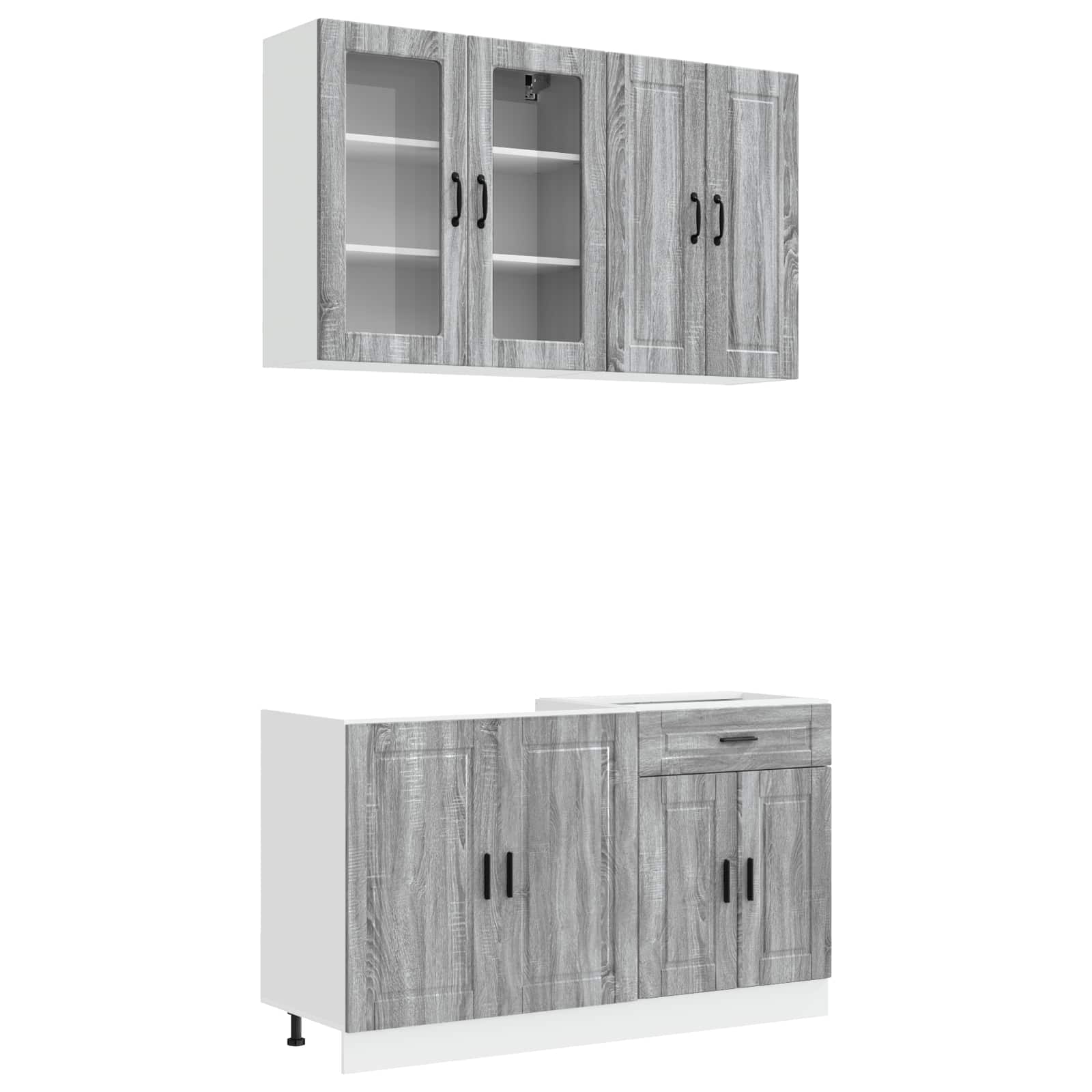 Μονάδα κουζίνας PORTO 4 pcs Γκρι Sonoma Επεξεργασμένο Ξύλο - Pakobazaar