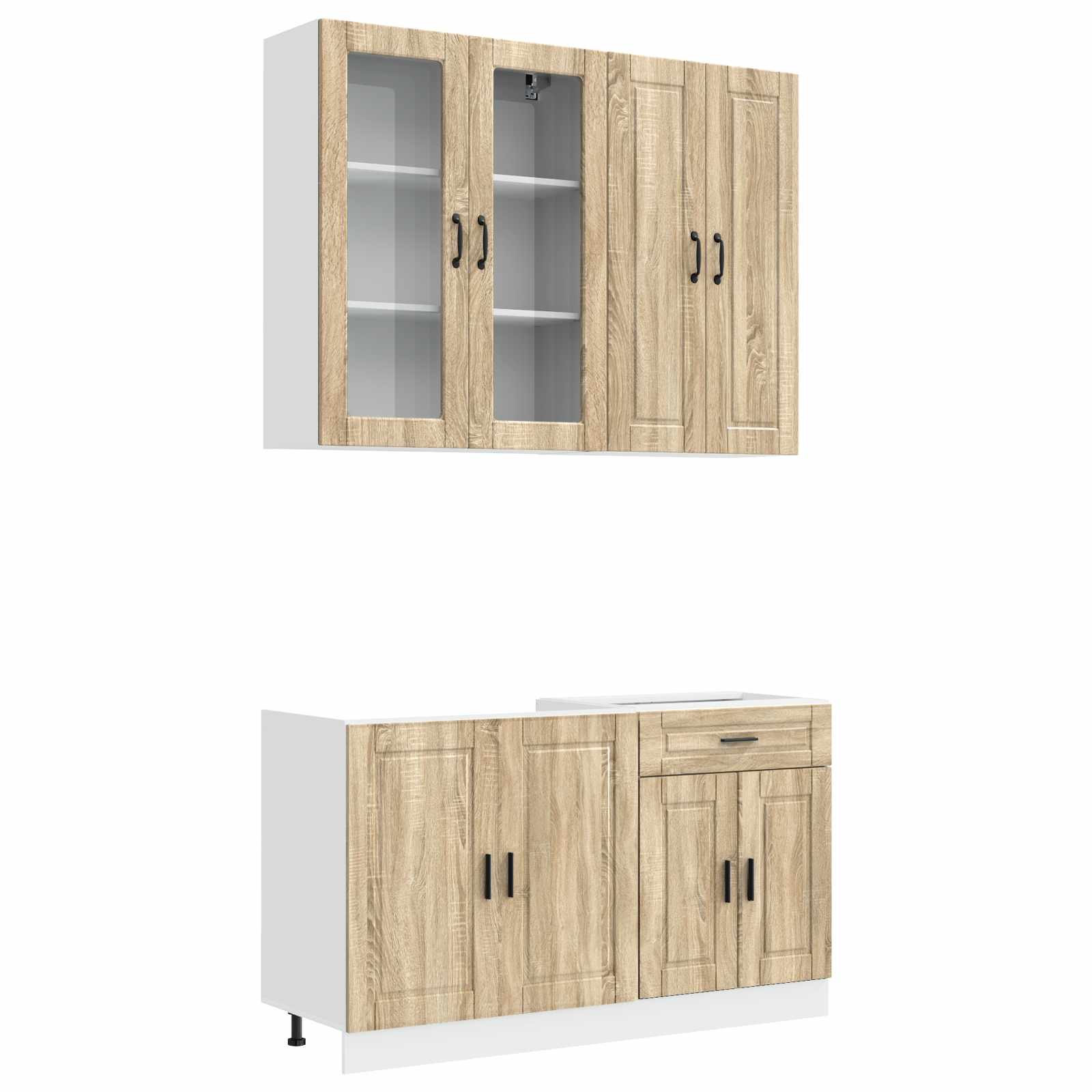 Μονάδα κουζίνας PORTO 4 pcs Sonoma Δρυς Επεξεργασμένο Ξύλο - Pakobazaar
