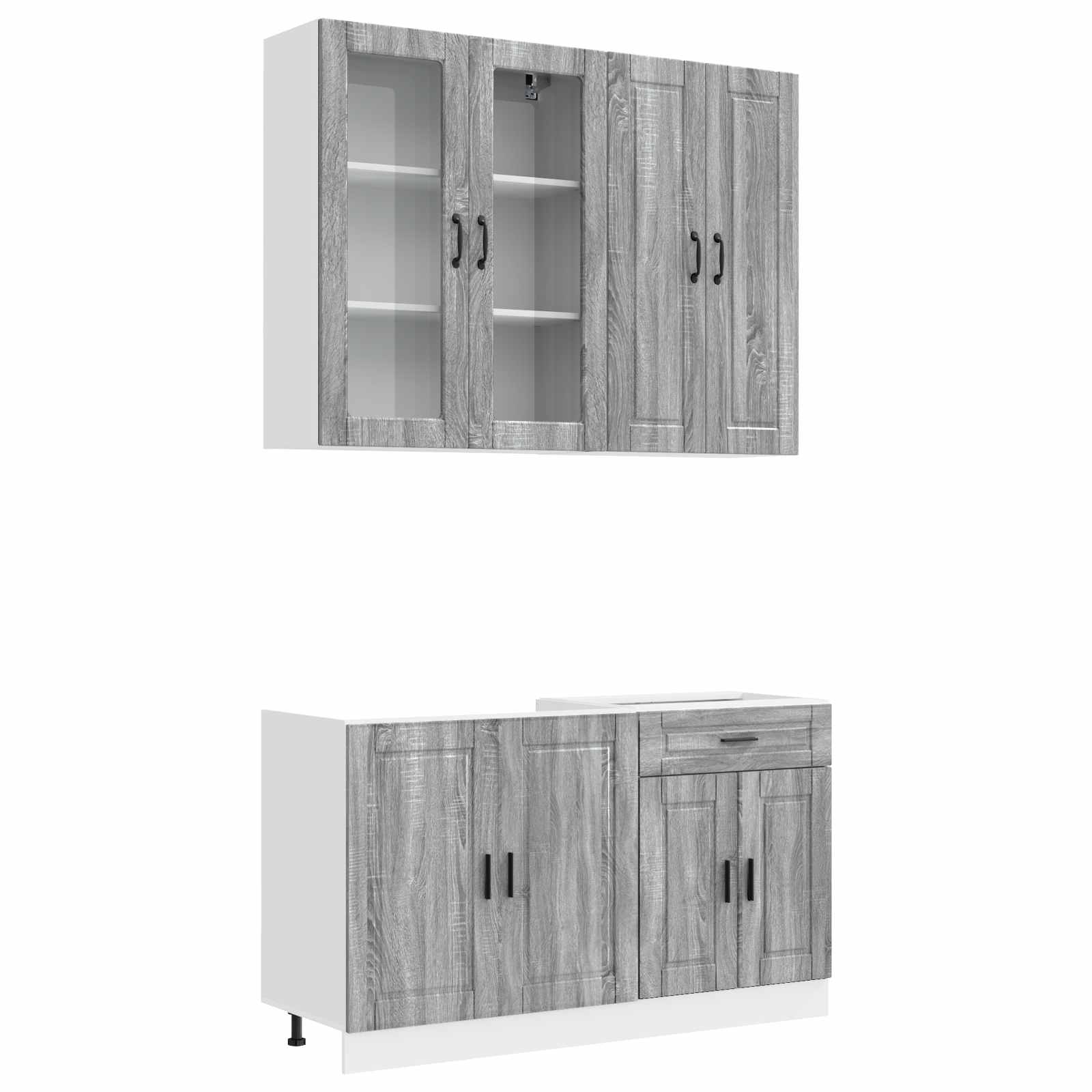 Μονάδα κουζίνας PORTO 4 pcs Γκρι Sonoma Επεξεργασμένο Ξύλο - Pakobazaar