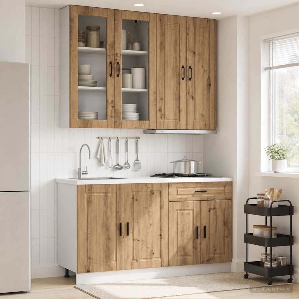 Μονάδα κουζίνας PORTO 4 pcs Artisan Δρυς Επεξεργασμένο Ξύλο - Pakobazaar