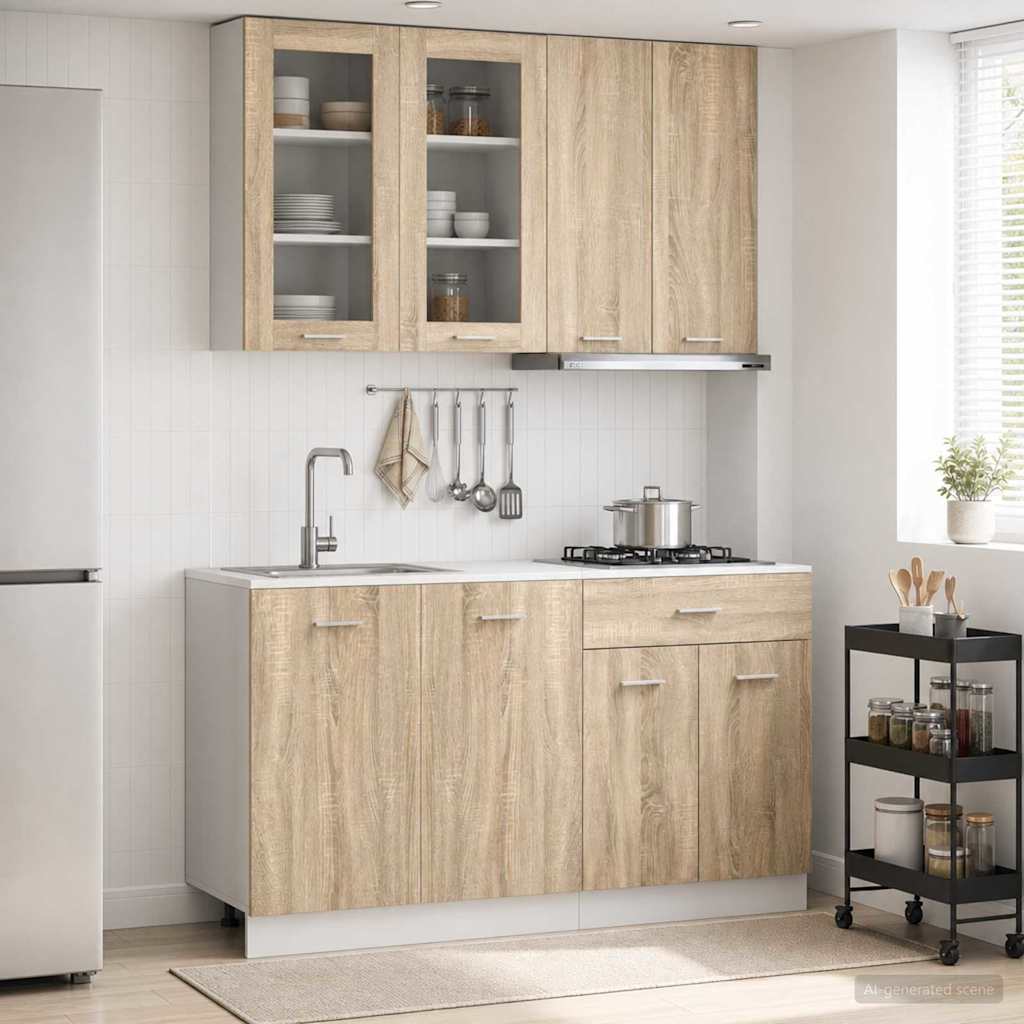 Μονάδα κουζίνας LYON 4 pcs Sonoma Δρυς Επεξεργασμένο Ξύλο - Pakobazaar