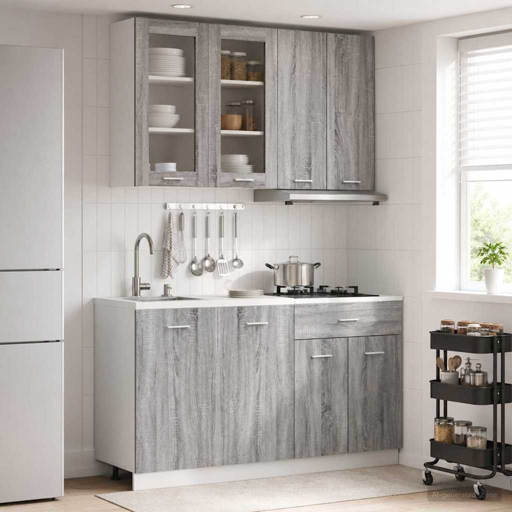 Μονάδα κουζίνας LYON 4 pcs Γκρι Sonoma Επεξεργασμένο Ξύλο