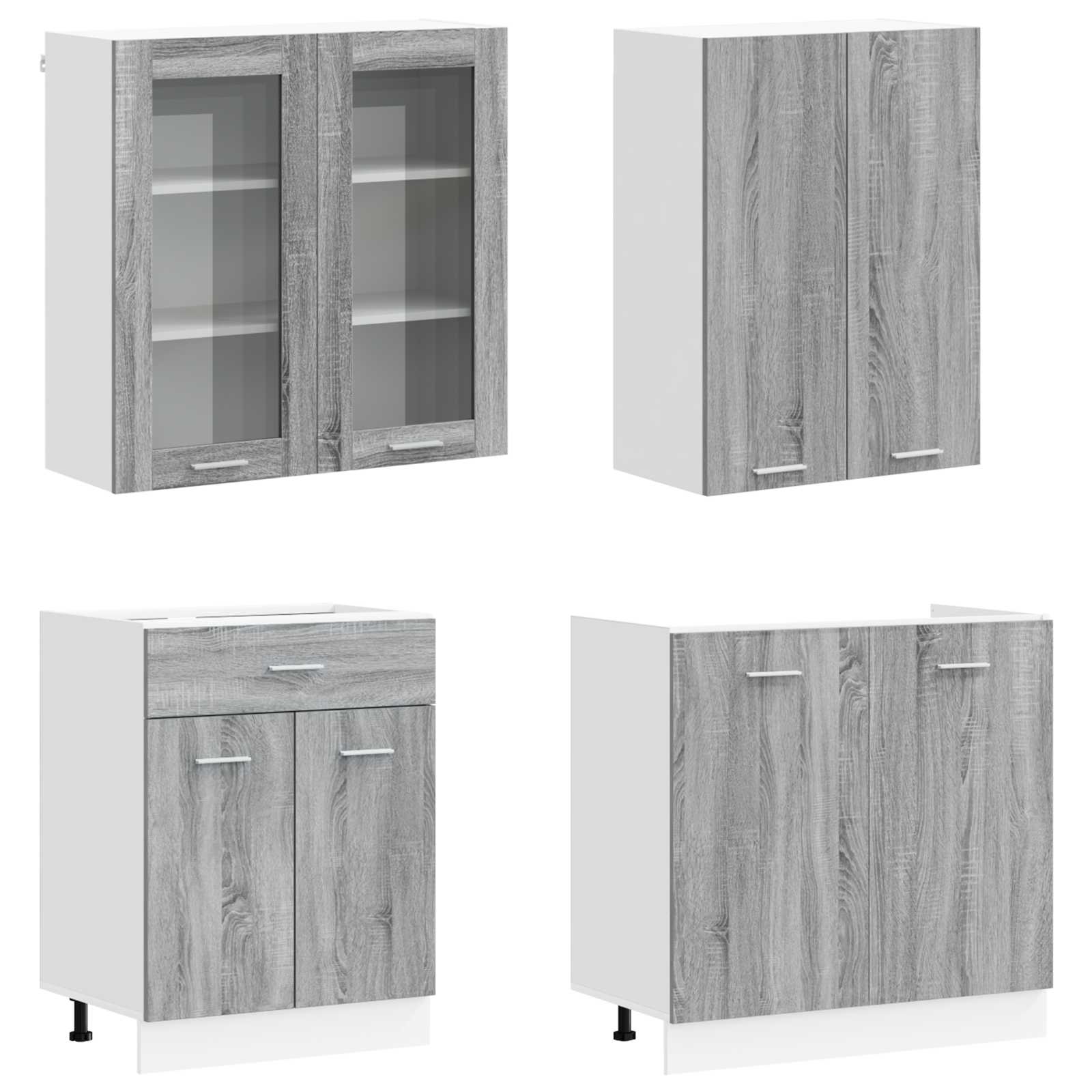 Μονάδα κουζίνας LYON 4 pcs Γκρι Sonoma Επεξεργασμένο Ξύλο