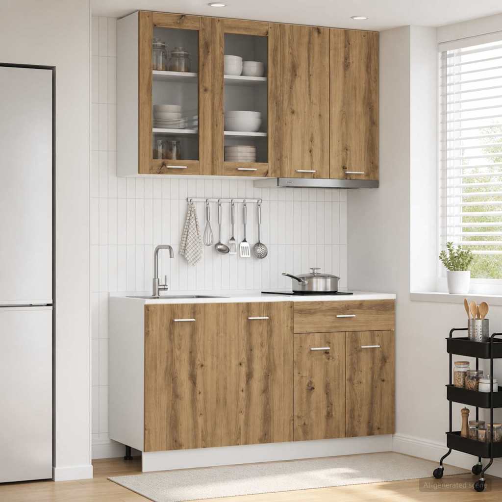 Μονάδα κουζίνας LYON 4 pcs Artisan Δρυς Επεξεργασμένο Ξύλο - Pakobazaar