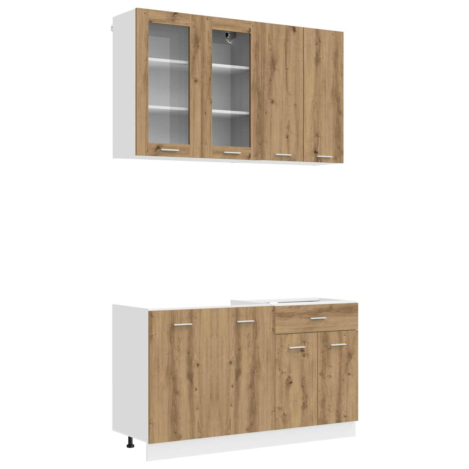 Μονάδα κουζίνας LYON 4 pcs Artisan Δρυς Επεξεργασμένο Ξύλο - Pakobazaar