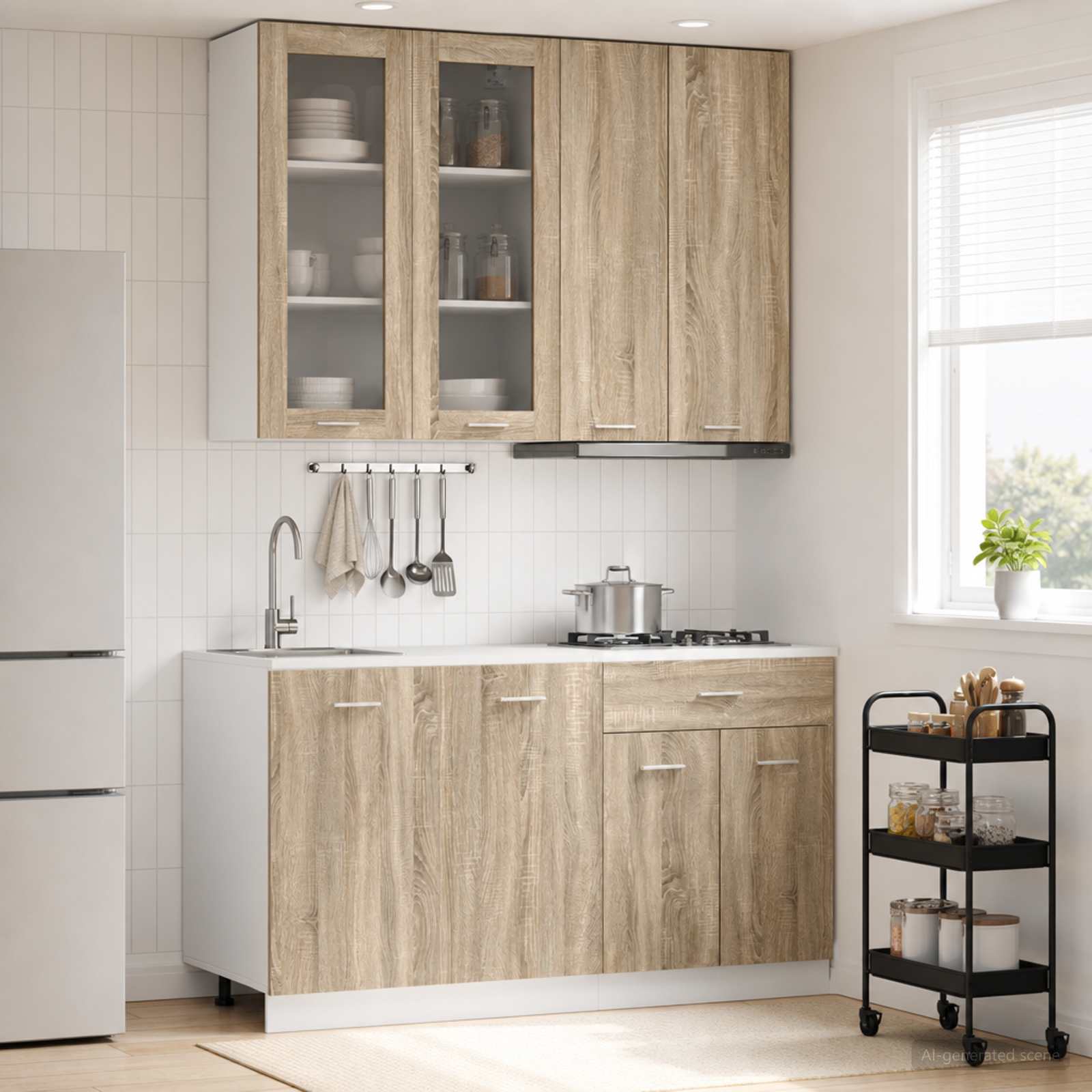 Μονάδα κουζίνας LYON 4 pcs Sonoma Δρυς Επεξεργασμένο Ξύλο - Pakobazaar