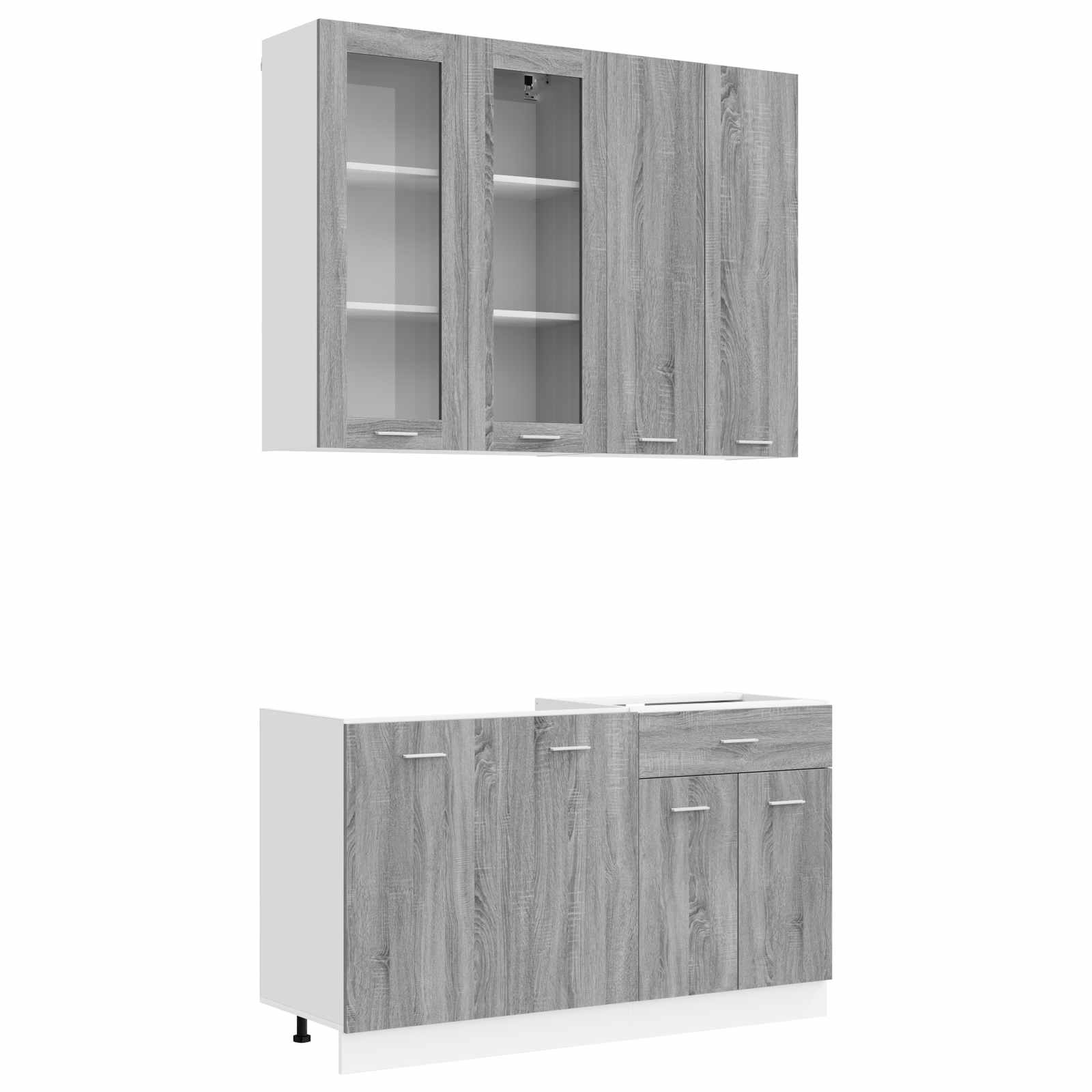 Μονάδα κουζίνας LYON 4 pcs Γκρι Sonoma Επεξεργασμένο Ξύλο - Pakobazaar