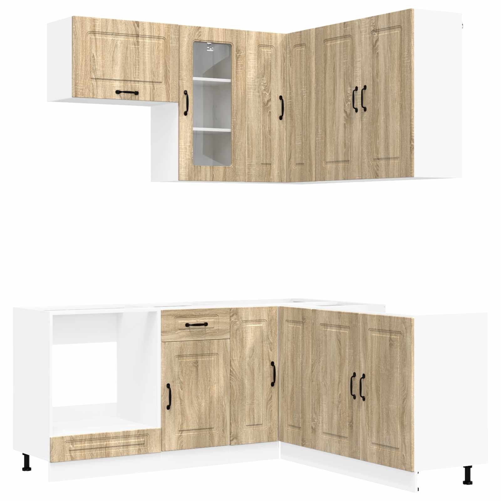 Μονάδα κουζίνας KALMAR 8 pcs Sonoma Δρυς Επεξεργασμένο Ξύλο - Pakobazaar