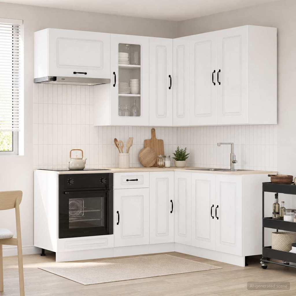 Μονάδα κουζίνας KALMAR 8 pcs Γυαλιστερό Λευκό - Pakobazaar