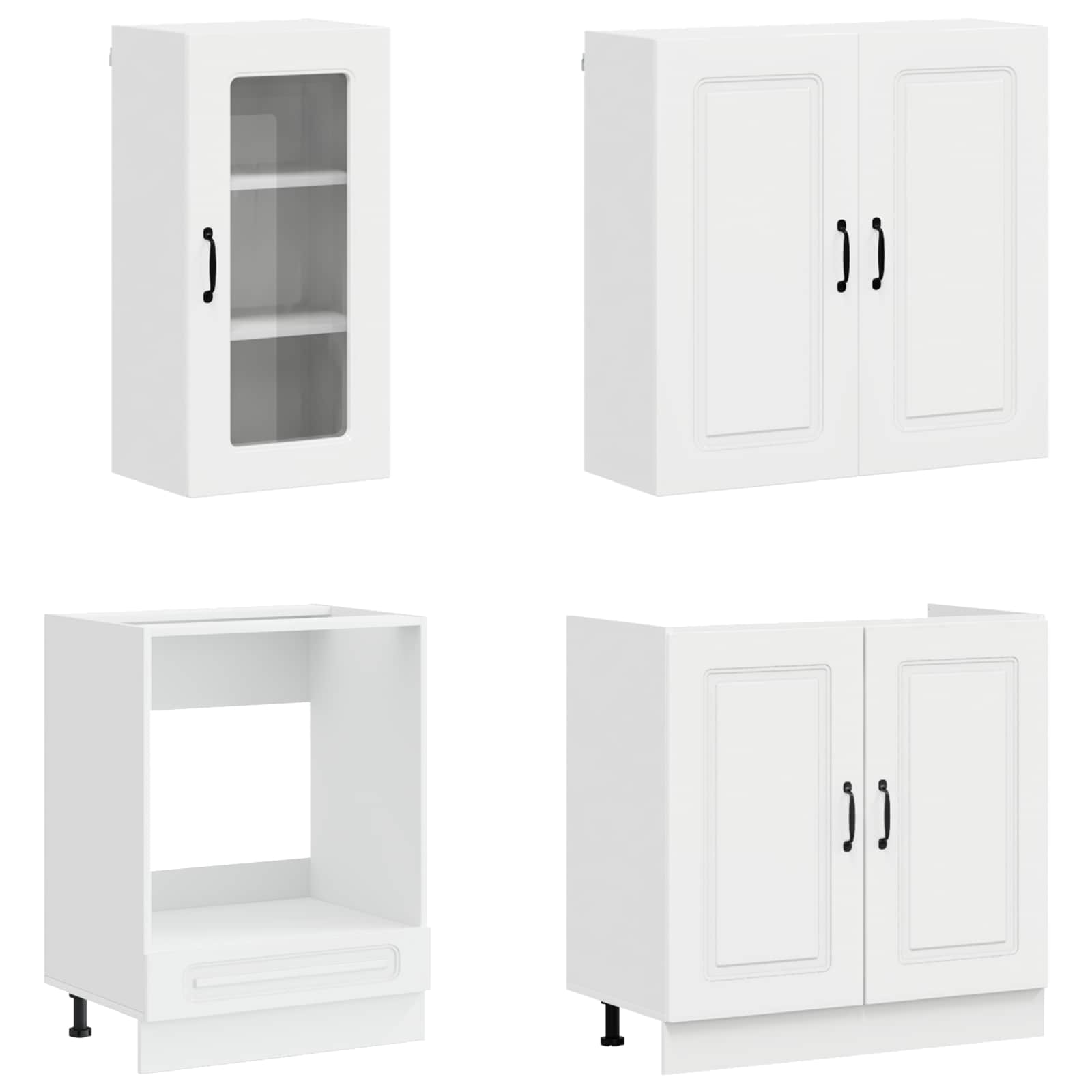 Μονάδα κουζίνας KALMAR 8 pcs Γυαλιστερό Λευκό - Pakobazaar