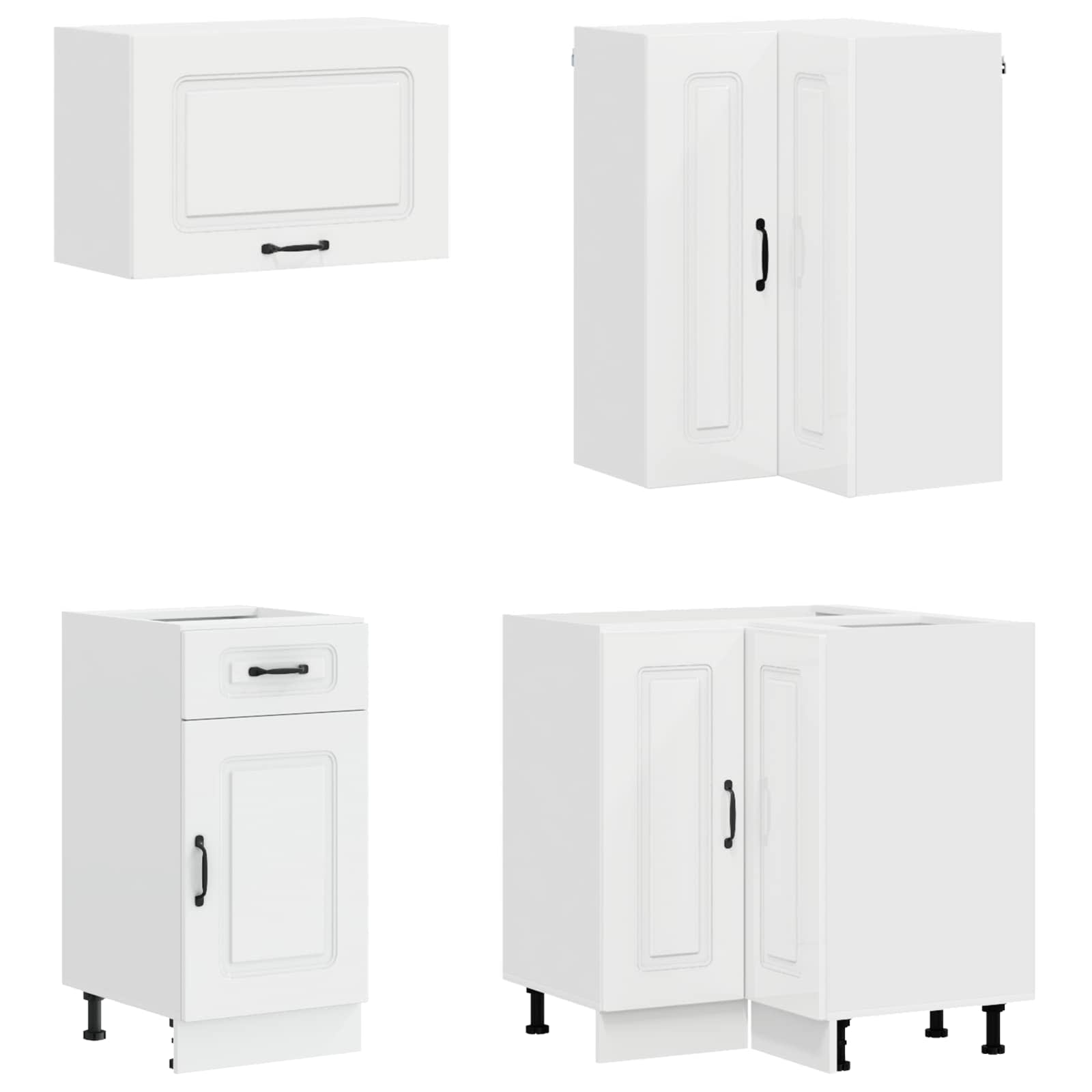 Μονάδα κουζίνας KALMAR 8 pcs Γυαλιστερό Λευκό - Pakobazaar