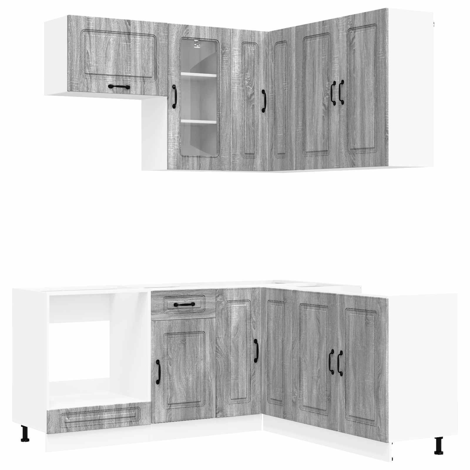 Μονάδα κουζίνας KALMAR 8 pcs Γκρι Sonoma Επεξεργασμένο Ξύλο - Pakobazaar