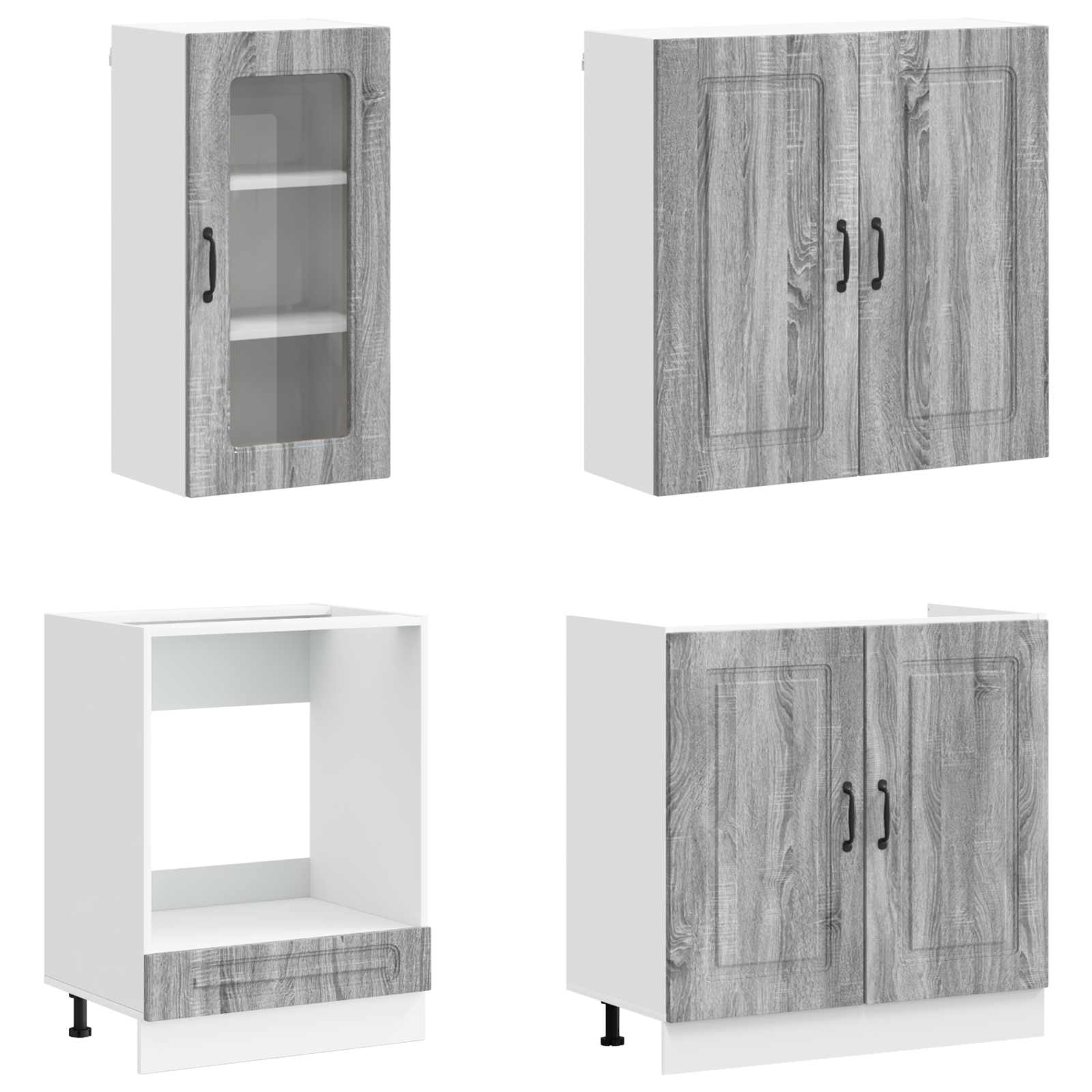 Μονάδα κουζίνας KALMAR 8 pcs Γκρι Sonoma Επεξεργασμένο Ξύλο - Pakobazaar