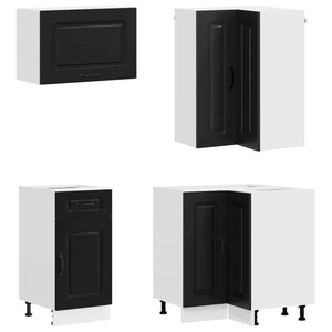 Μονάδα κουζίνας KALMAR 8 pcs Μαύρο Επεξεργασμένο Ξύλο - Pakobazaar