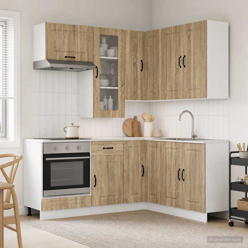 Μονάδα κουζίνας KALMAR 8 pcs Sonoma Δρυς Επεξεργασμένο Ξύλο - Pakobazaar