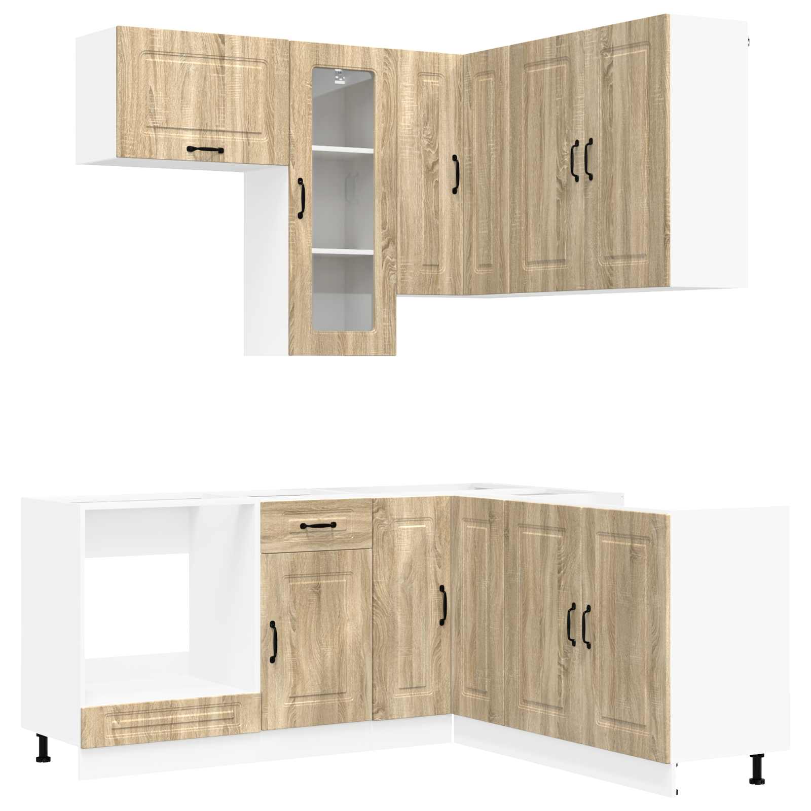 Μονάδα κουζίνας KALMAR 8 pcs Sonoma Δρυς Επεξεργασμένο Ξύλο - Pakobazaar