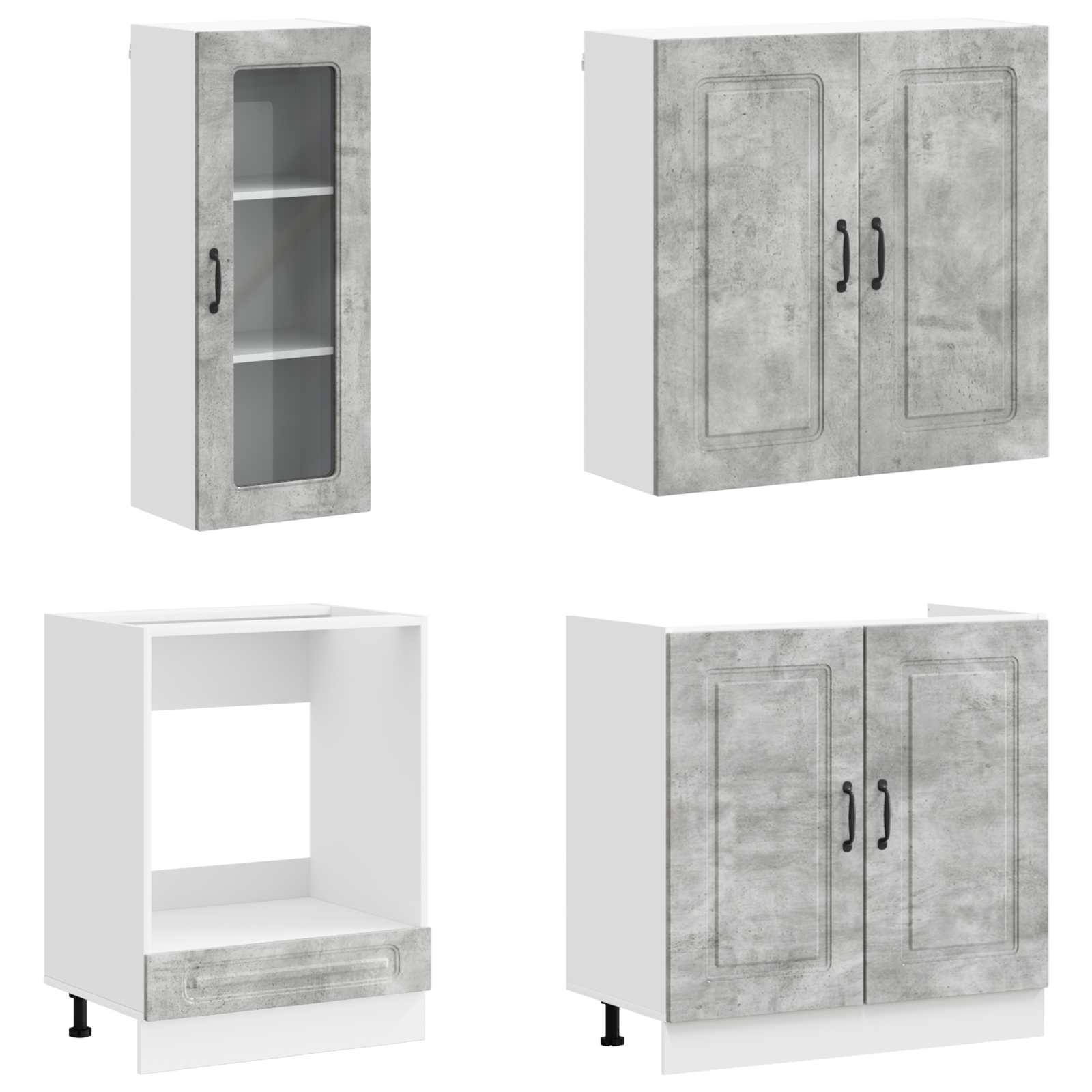 Μονάδα κουζίνας KALMAR 8 pcs Γκρι Σκυροδέματος - Pakobazaar