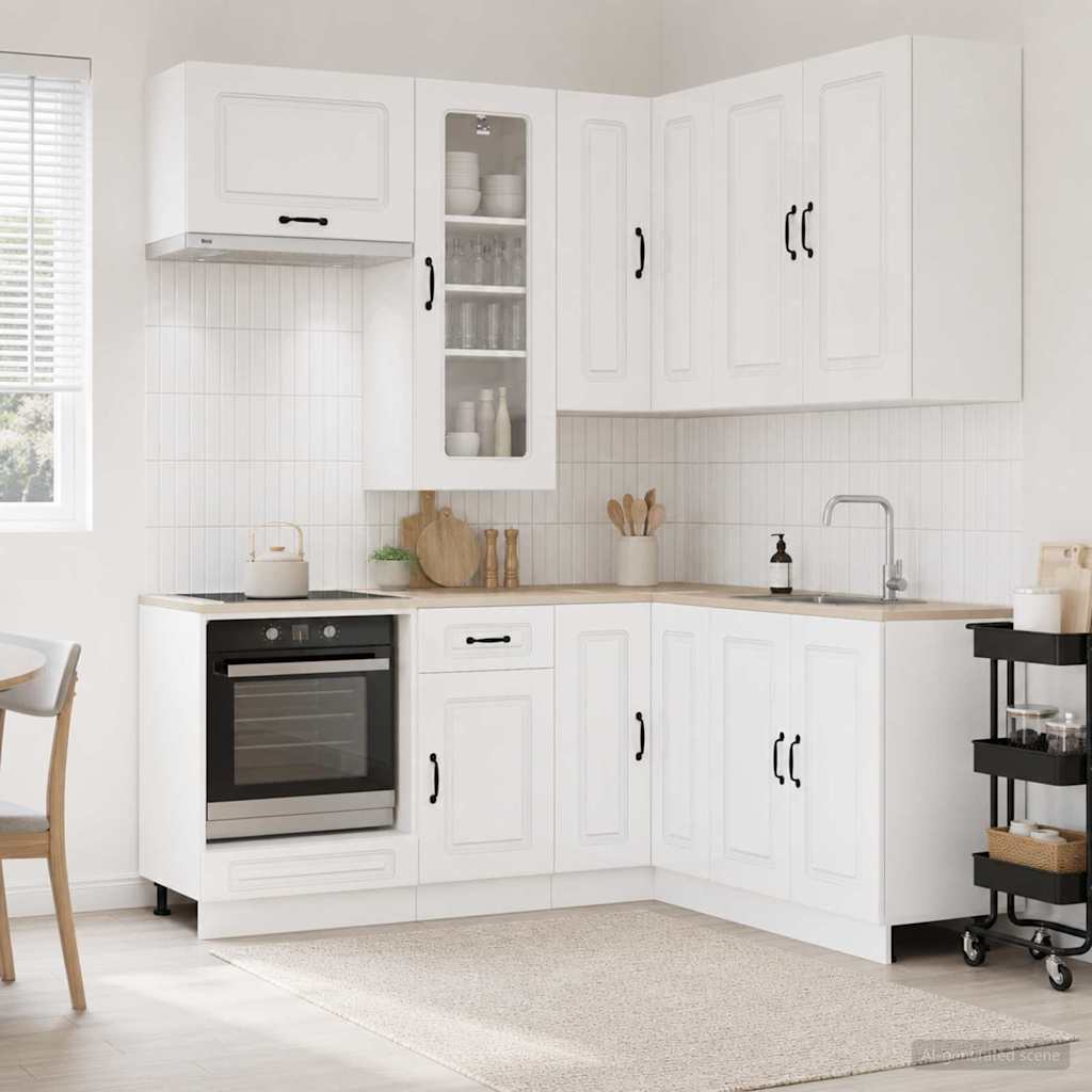 Μονάδα κουζίνας KALMAR 8 pcs Γυαλιστερό Λευκό - Pakobazaar