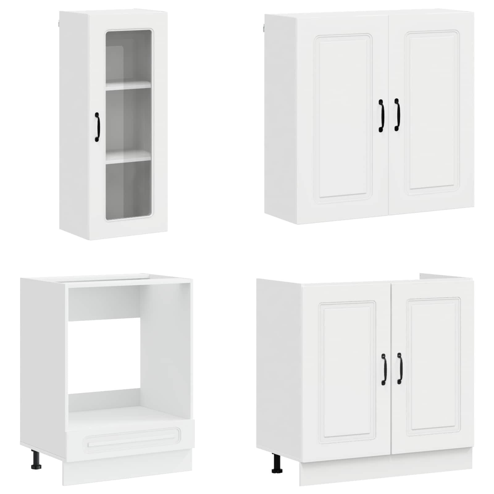Μονάδα κουζίνας KALMAR 8 pcs Γυαλιστερό Λευκό - Pakobazaar