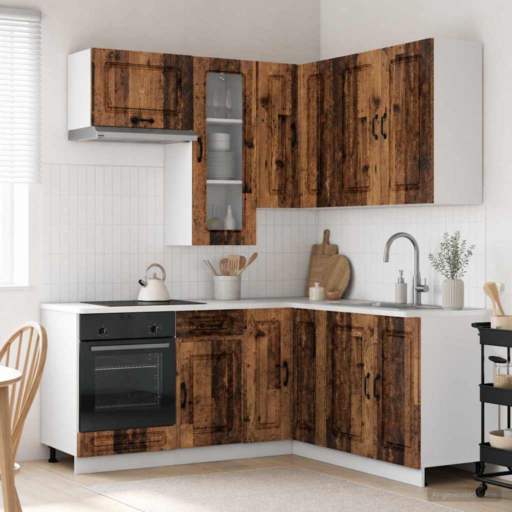 Μονάδα κουζίνας KALMAR 8 pcs Παλαιωμένο ξύλο Επεξεργασμένο Ξύλο - Pakobazaar