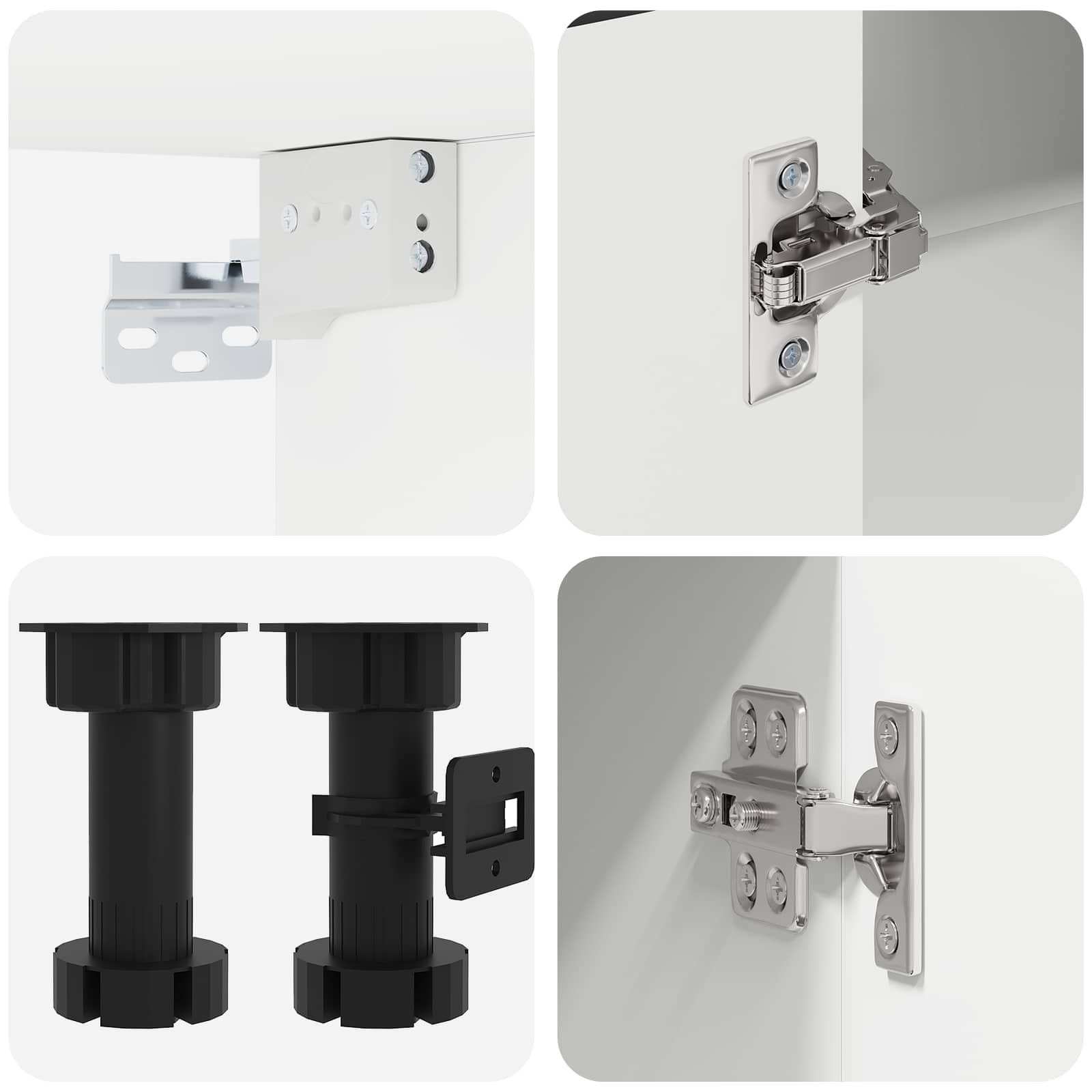Μονάδα κουζίνας LUCCA 8 pcs Μαύρο Επεξεργασμένο Ξύλο - Pakobazaar