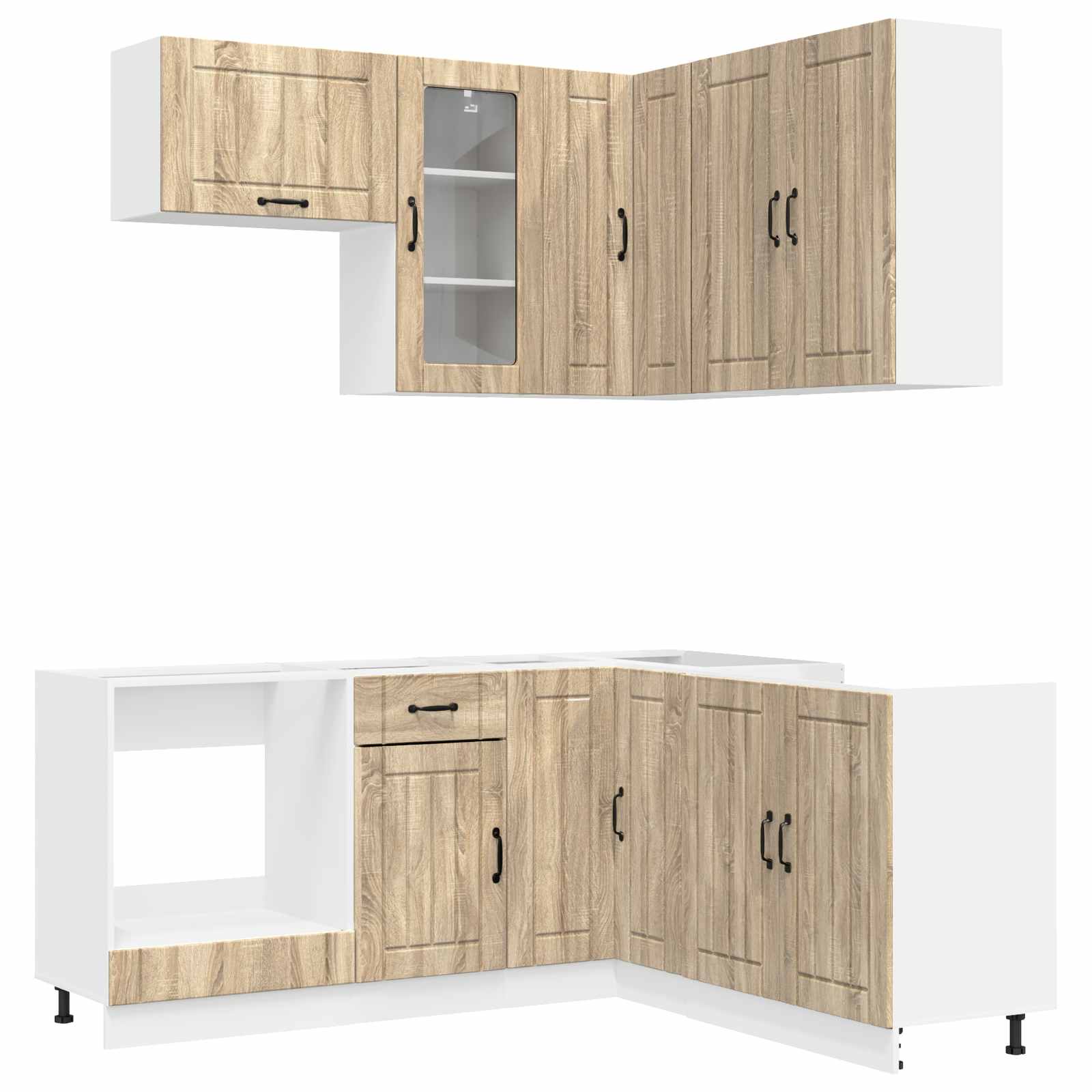 Μονάδα κουζίνας LUCCA 8 pcs Sonoma Δρυς Επεξεργασμένο Ξύλο - Pakobazaar