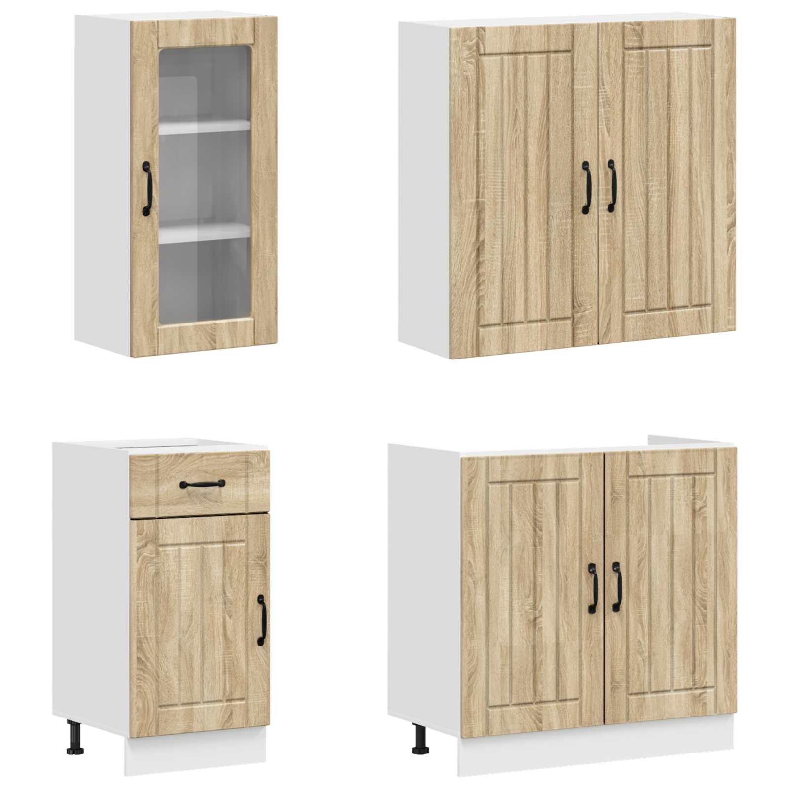 Μονάδα κουζίνας LUCCA 8 pcs Sonoma Δρυς Επεξεργασμένο Ξύλο - Pakobazaar