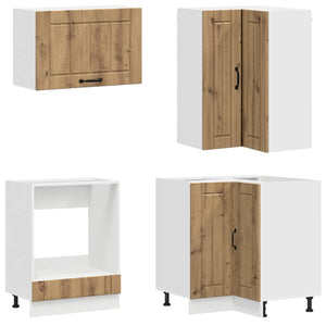 Μονάδα κουζίνας LUCCA 8 pcs Artisan Δρυς Επεξεργασμένο Ξύλο - Pakobazaar