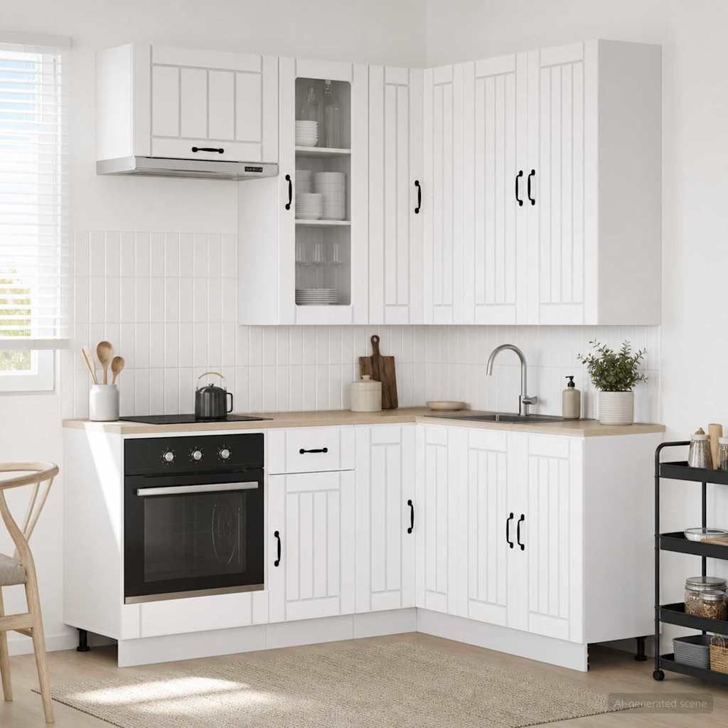 Μονάδα κουζίνας LUCCA 8 pcs Λευκό Επεξεργασμένο Ξύλο - Pakobazaar