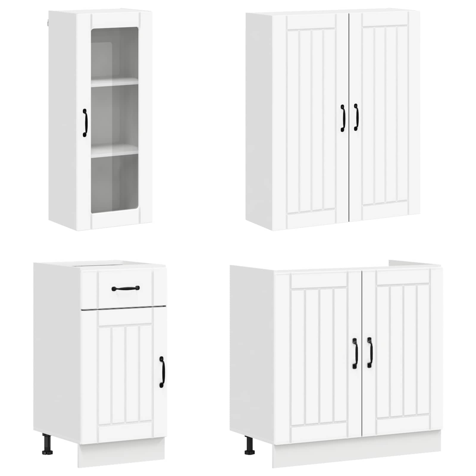 Μονάδα κουζίνας LUCCA 8 pcs Λευκό Επεξεργασμένο Ξύλο - Pakobazaar