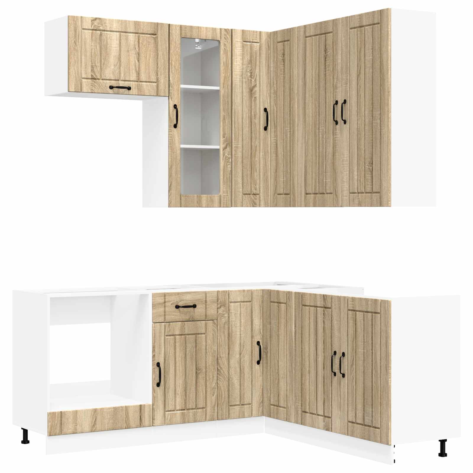 Μονάδα κουζίνας LUCCA 8 pcs Sonoma Δρυς Επεξεργασμένο Ξύλο - Pakobazaar