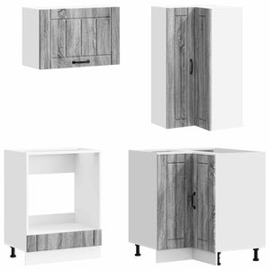 Μονάδα κουζίνας LUCCA 8 pcs Γκρι Sonoma Επεξεργασμένο Ξύλο - Pakobazaar