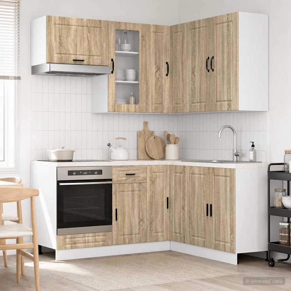 Μονάδα κουζίνας PORTO 8 pcs Sonoma Δρυς Επεξεργασμένο Ξύλο - Pakobazaar