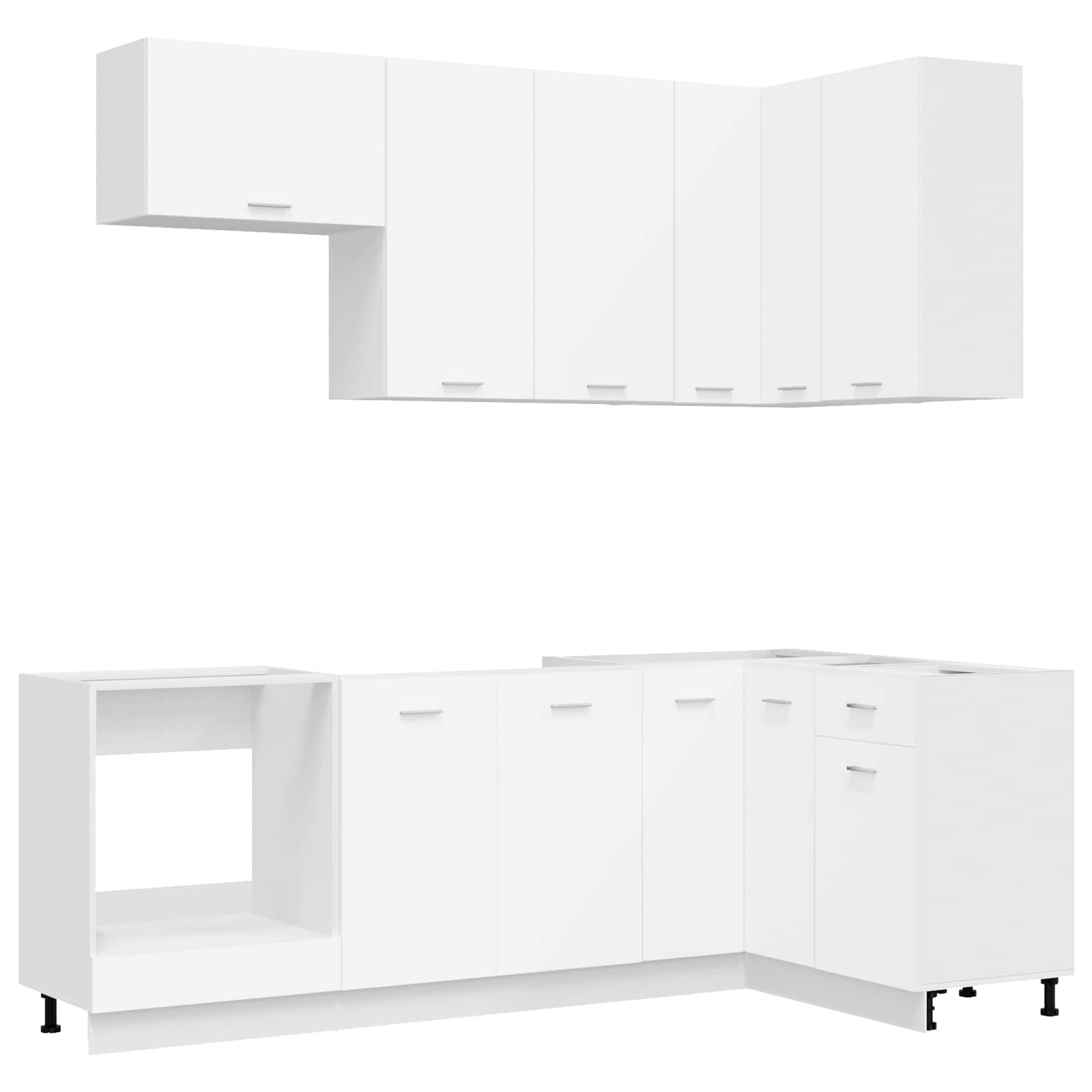 Μονάδα κουζίνας LYON 8 pcs Λευκό Επεξεργασμένο Ξύλο