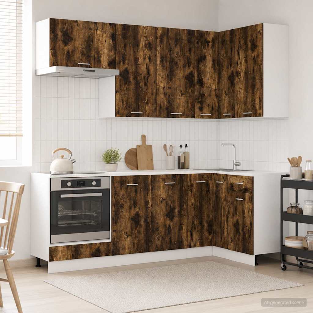Μονάδα κουζίνας LYON 8 pcs Καπνισμένο Ξύλο Δρυός - Pakobazaar