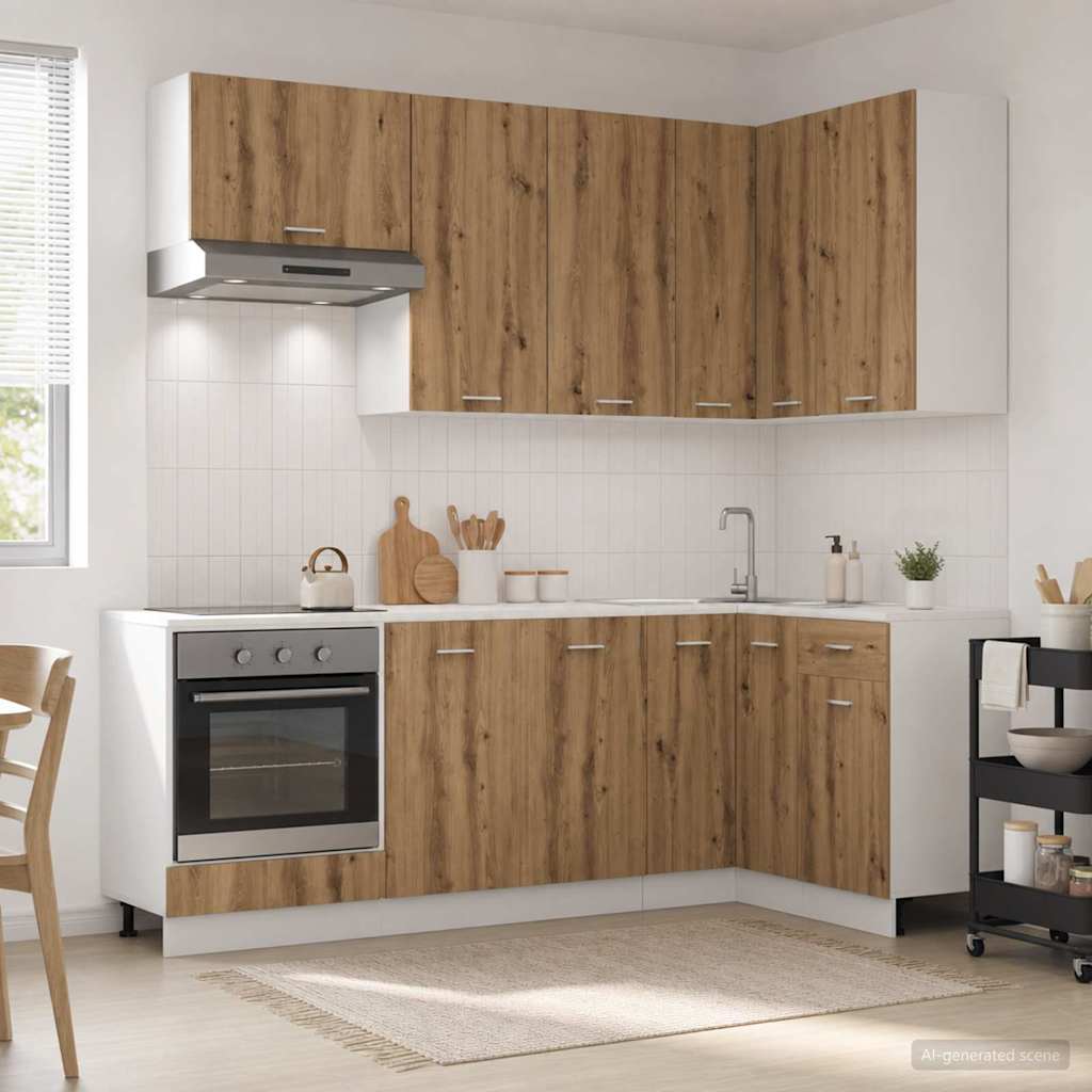 Μονάδα κουζίνας LYON 8 pcs Artisan Δρυς Επεξεργασμένο Ξύλο - Pakobazaar