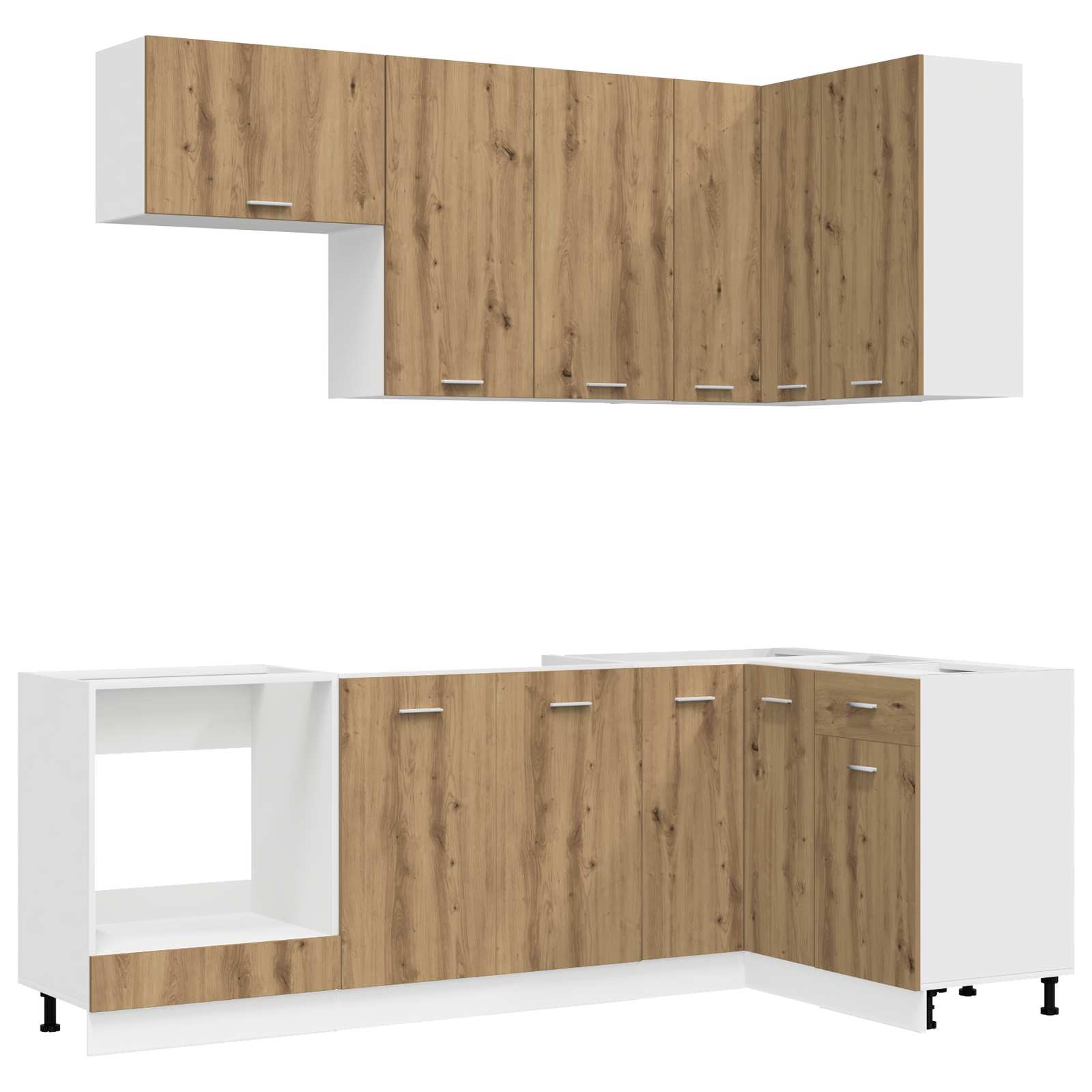 Μονάδα κουζίνας LYON 8 pcs Artisan Δρυς Επεξεργασμένο Ξύλο - Pakobazaar