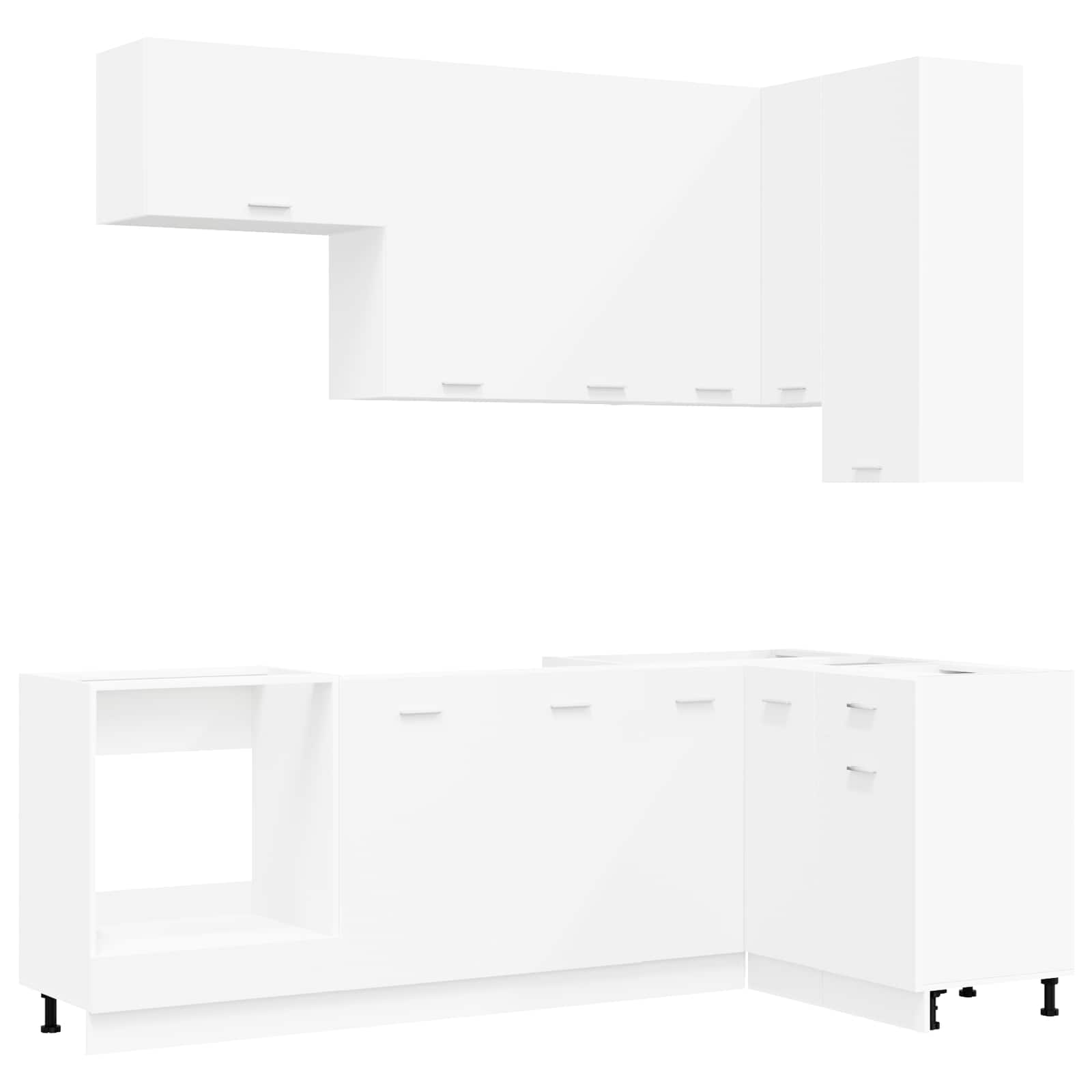 Μονάδα κουζίνας LYON 8 pcs Λευκό Επεξεργασμένο Ξύλο